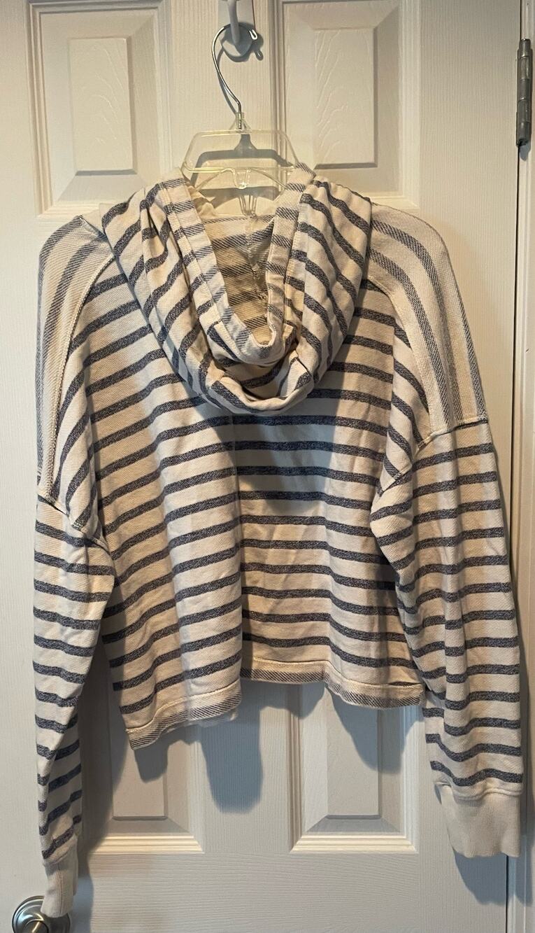 Nautica striped hooded sweatshirt, size M, $15, B52